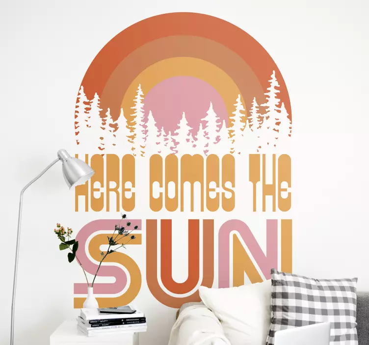HERE COMES THE SUN nature wall sticker - TenStickers