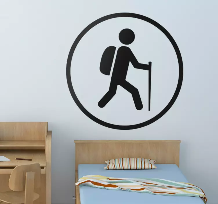 Hiking Sign Wall Sticker - TenStickers
