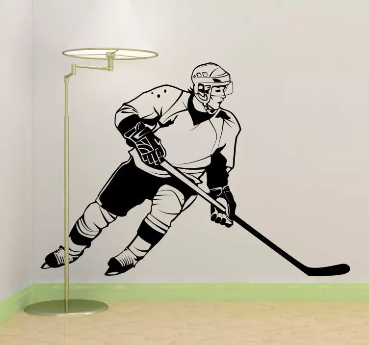 Hockey Player Sticker - TenStickers