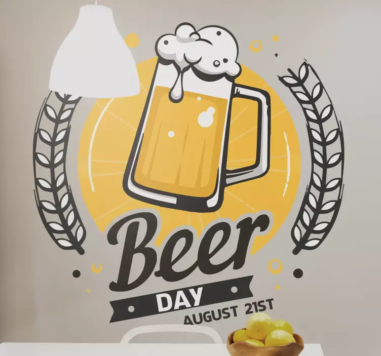 Holiday sticker beer celebration theme - TenStickers