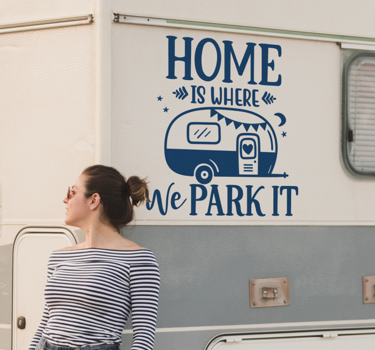 Home is campervan decal - TenStickers