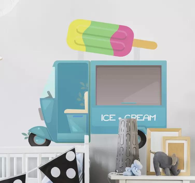Ice Cream Truck sticker illustration - TenStickers