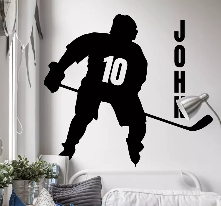 Ice Hockey Athlete sports wall sticker - TenStickers