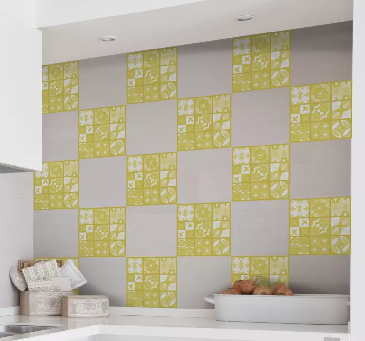 Illuminating pantone tile sticker - TenStickers