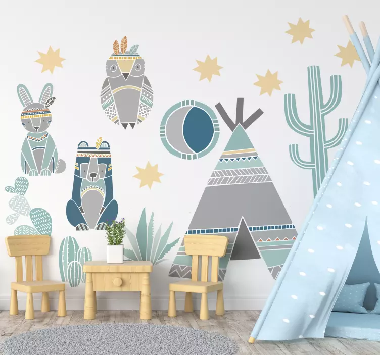 Indian Animals Wall Stickers - TenStickers