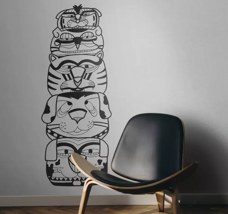 Indian Totem Wall Sticker - TenStickers