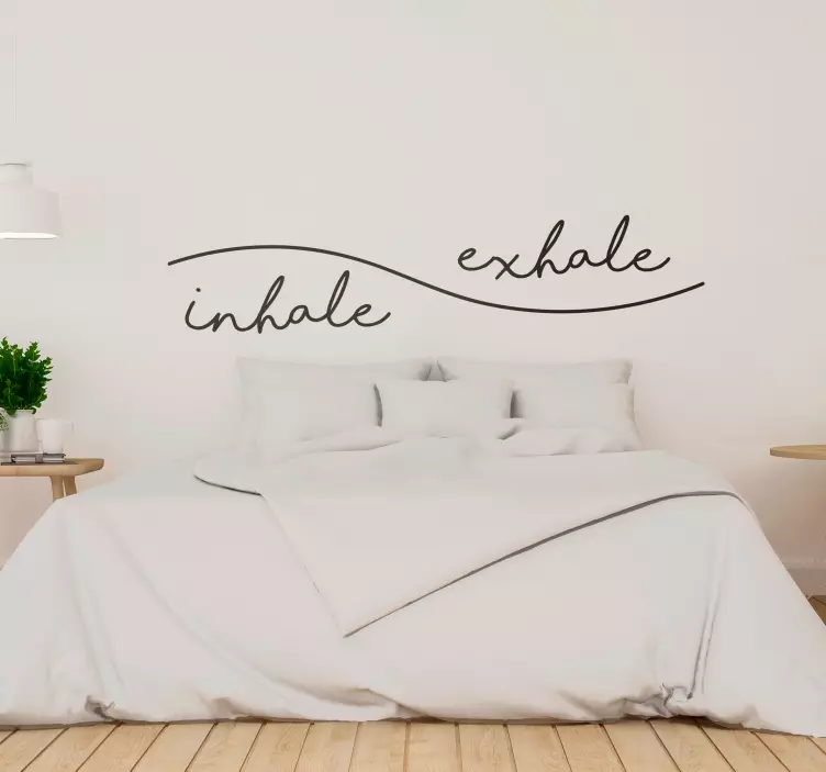 Inhale Exhale Headboard Sticker - TenStickers
