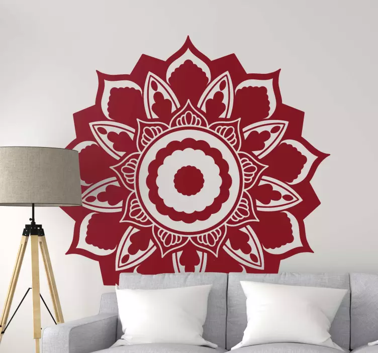 Intricate Botanical Mandala wall decal - TenStickers