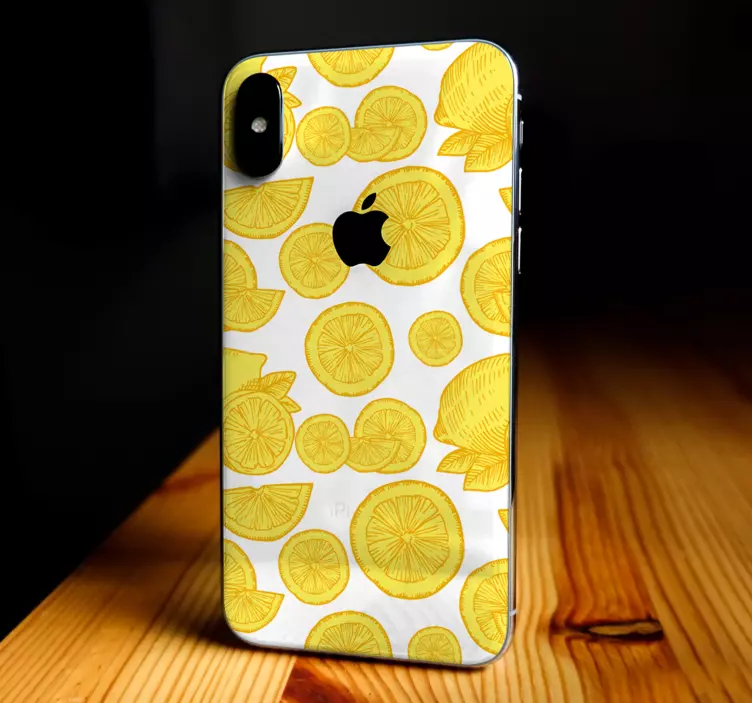 Iphone sticker yellow citrus design - TenStickers