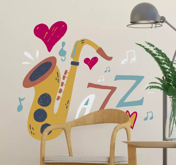 Jazz music wall sticker!! - TenStickers