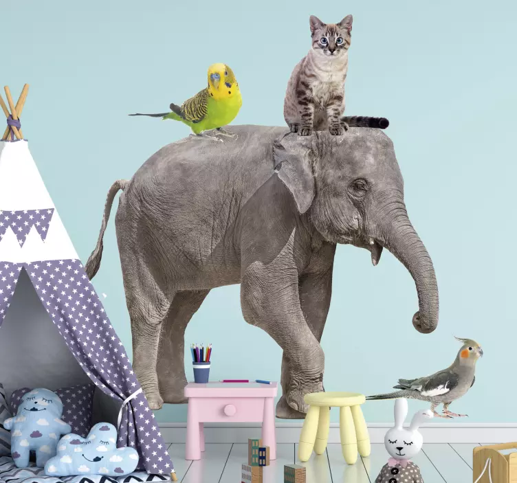 Whimsical Creature Trio animal wall sticker - TenStickers