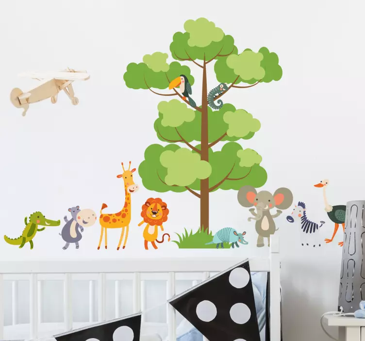 Jungle Animals Wall Sticker - TenStickers