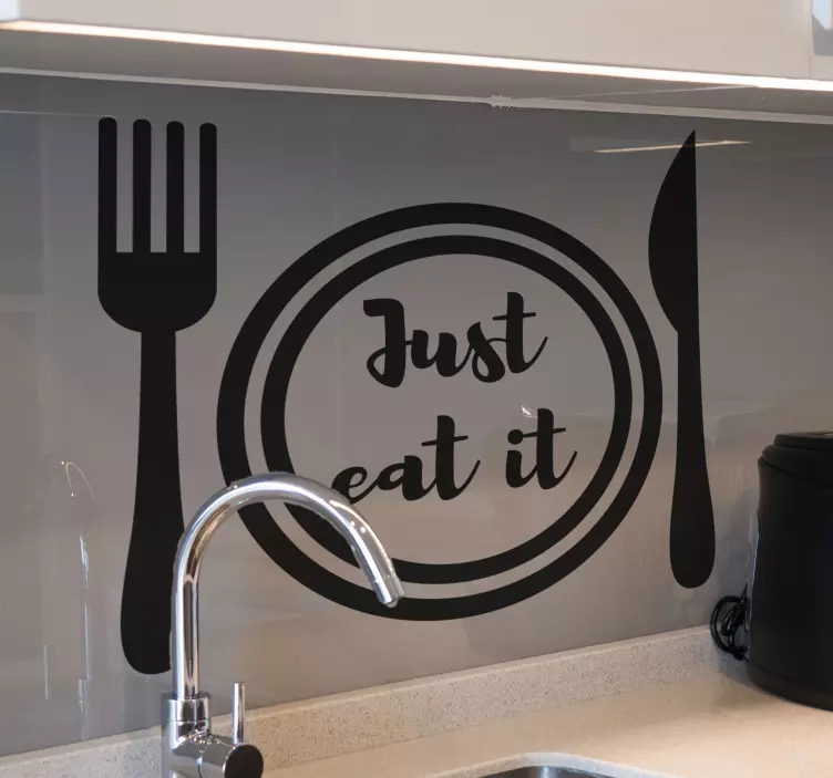 Just Eat It cuisine wall sticker - TenStickers
