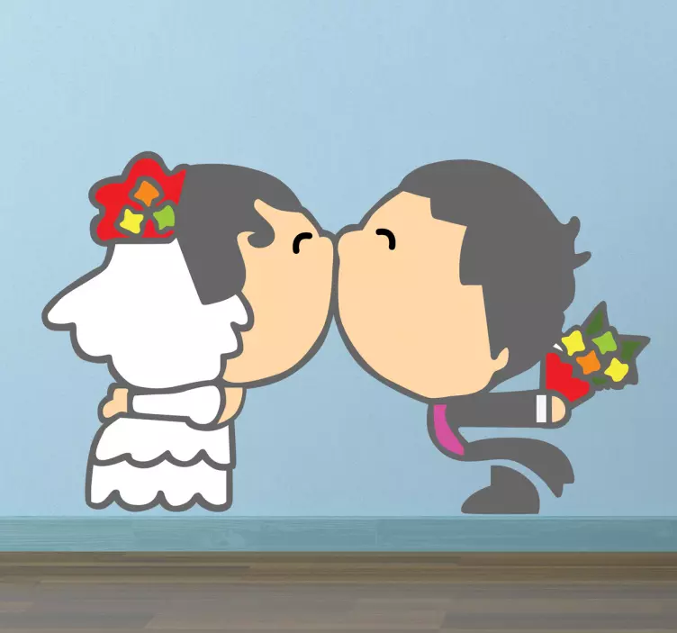 Just Married Couple Decorative Sticker - TenStickers