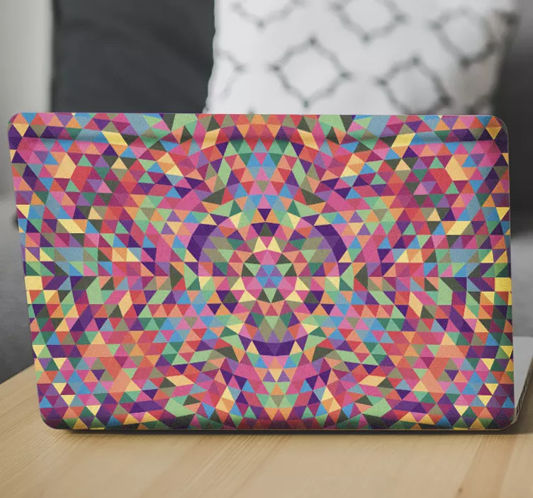Kaleidoscope laptop sticker - TenStickers