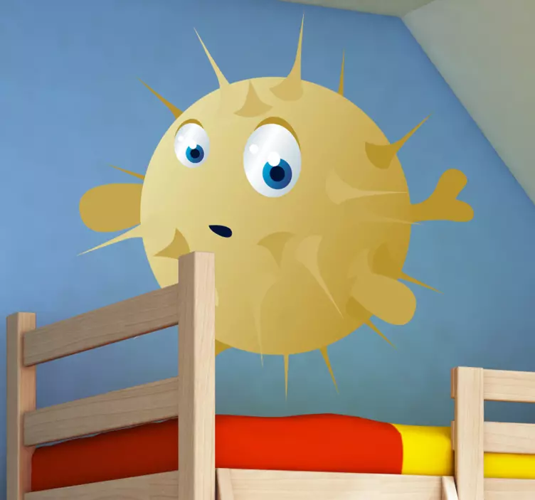 Kids Blowfish Wall Sticker - TenStickers