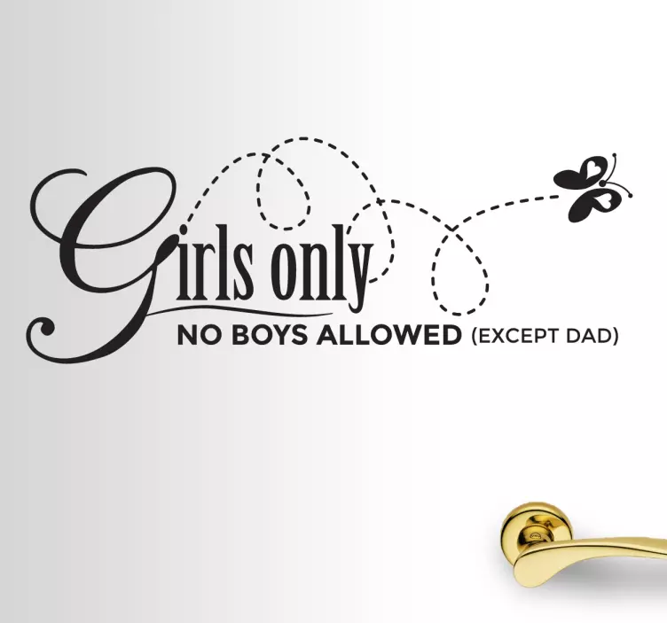 Kids Girls Only Wall Sticker - TenStickers