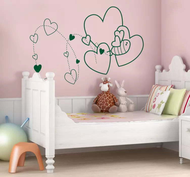 Kids Love Bee Wall Sticker - TenStickers