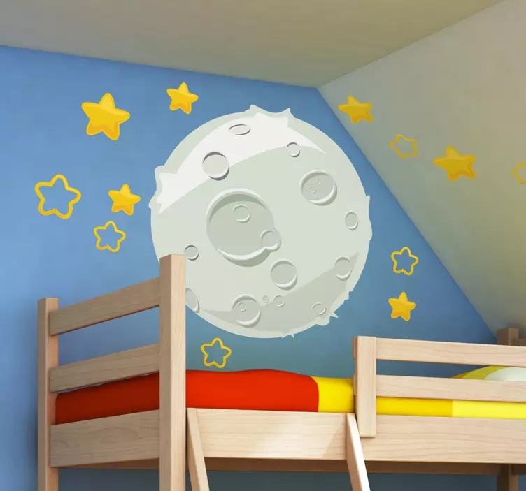Kids Moon and Stars Decal - TenStickers