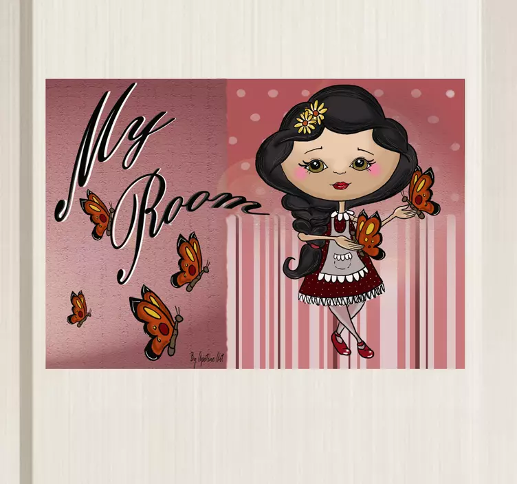 Kids My Room Girl Sticker - TenStickers