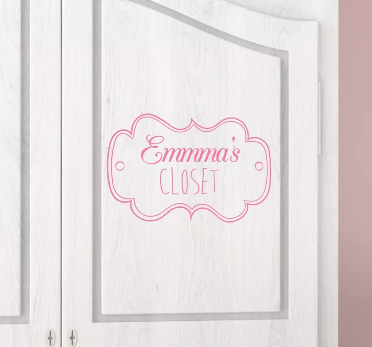 Kids Personalised Closet Decal - TenStickers