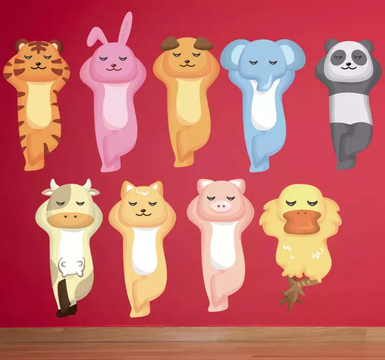Kids Relaxing Animals Decals - TenStickers