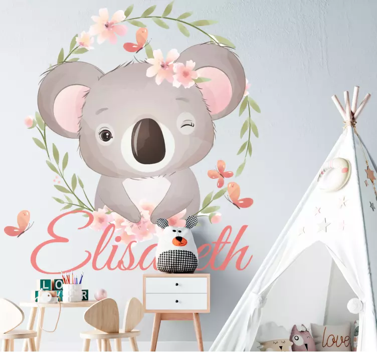Kid's sticker adorable koala design - TenStickers