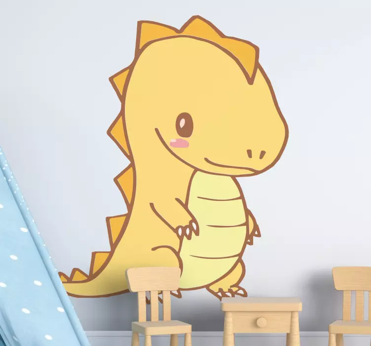Kid's sticker charming dinosaur figure - TenStickers