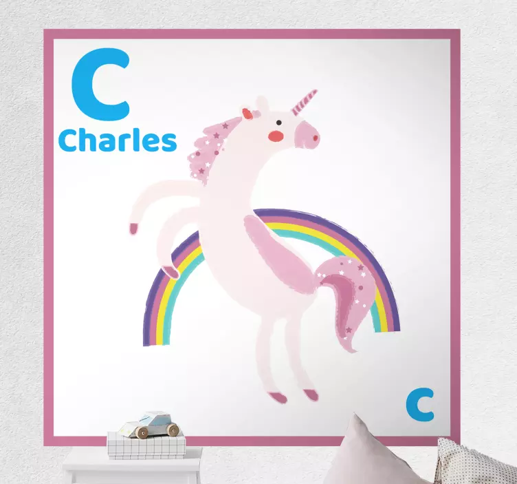 Kid's sticker cute unicorn dream - TenStickers