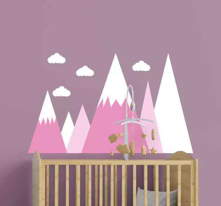 Kid's sticker mountain landscape playroom - TenStickers