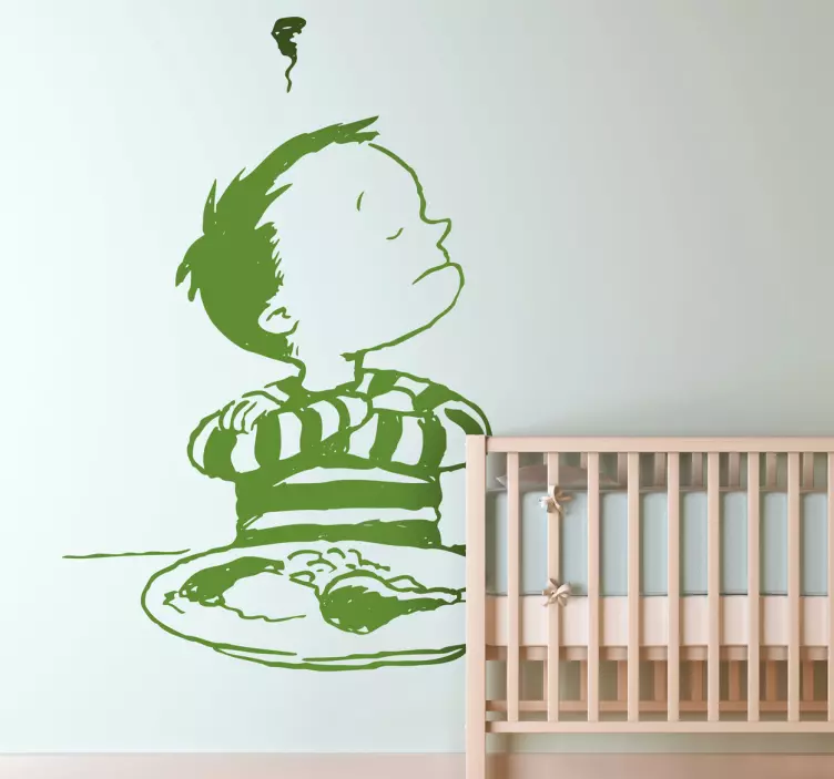 Kids Stubborn Dinner Time Wall Sticker - TenStickers