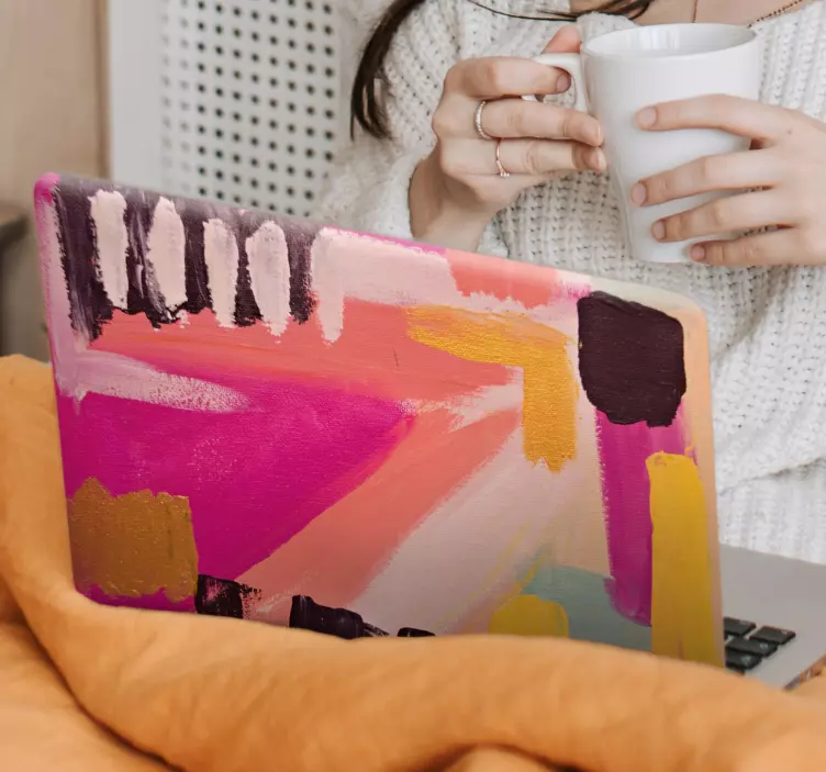 Laptop skin with abstract colorful designs - TenStickers