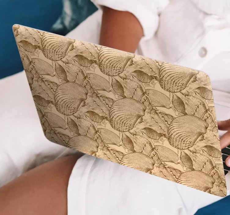 Laptop skin with shell pattern surface - TenStickers