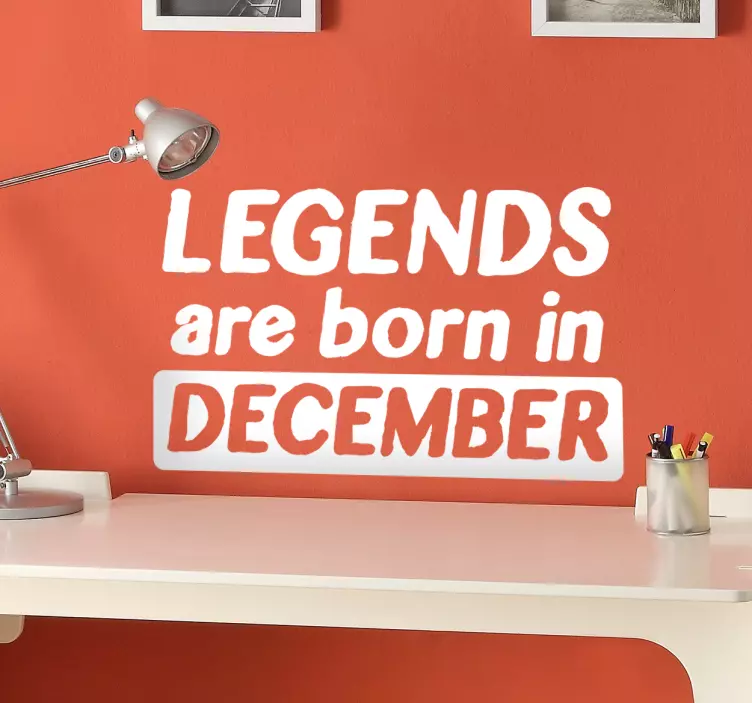 Legends are Born Customisable Wall Sticker - TenStickers