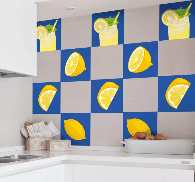 Lemon Juice  tile vinyl sticker - TenStickers