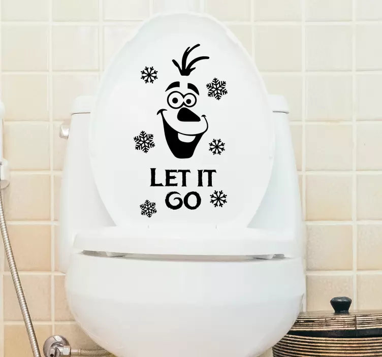 Let it Go Toilet Sticker - TenStickers