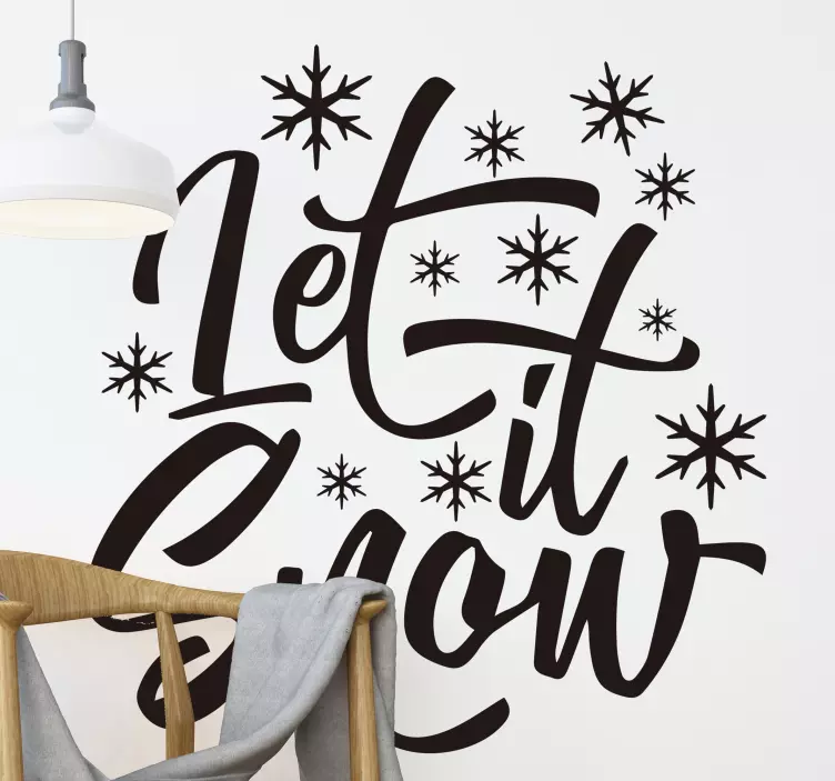Let it snow wall stickers quotes - TenStickers