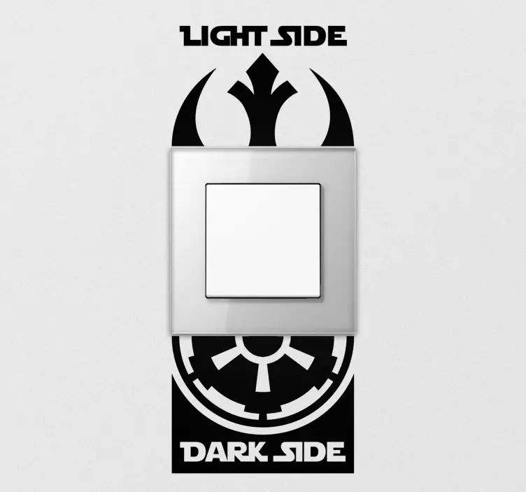 Light Side Dark Side Light Switch Sticker - TenStickers