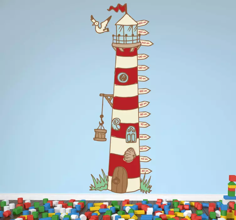 Lighthouse Height Chart Decal - TenStickers