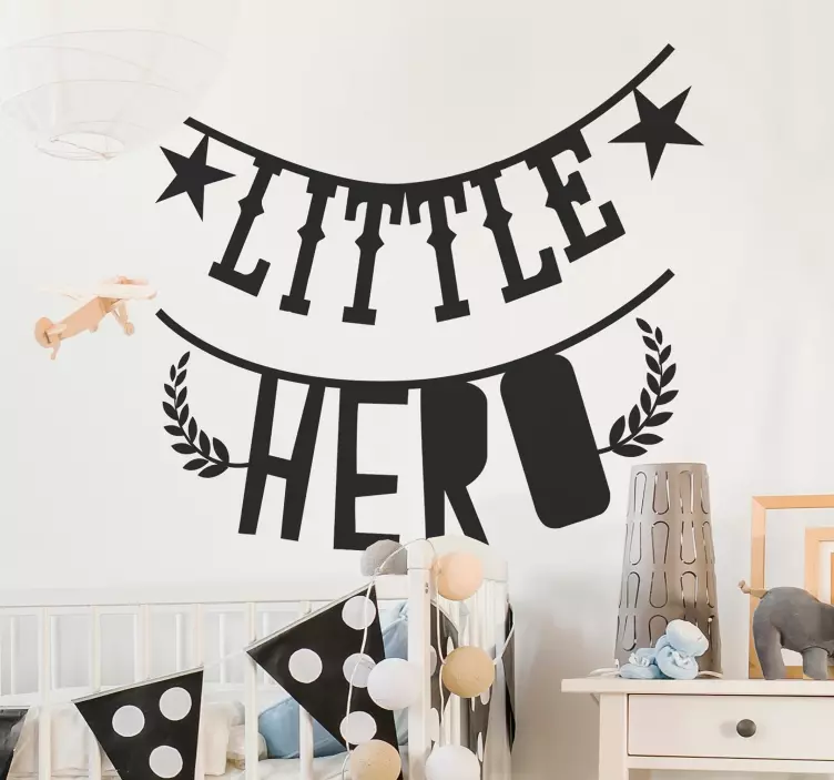 Little Hero Bedroom Sticker - TenStickers