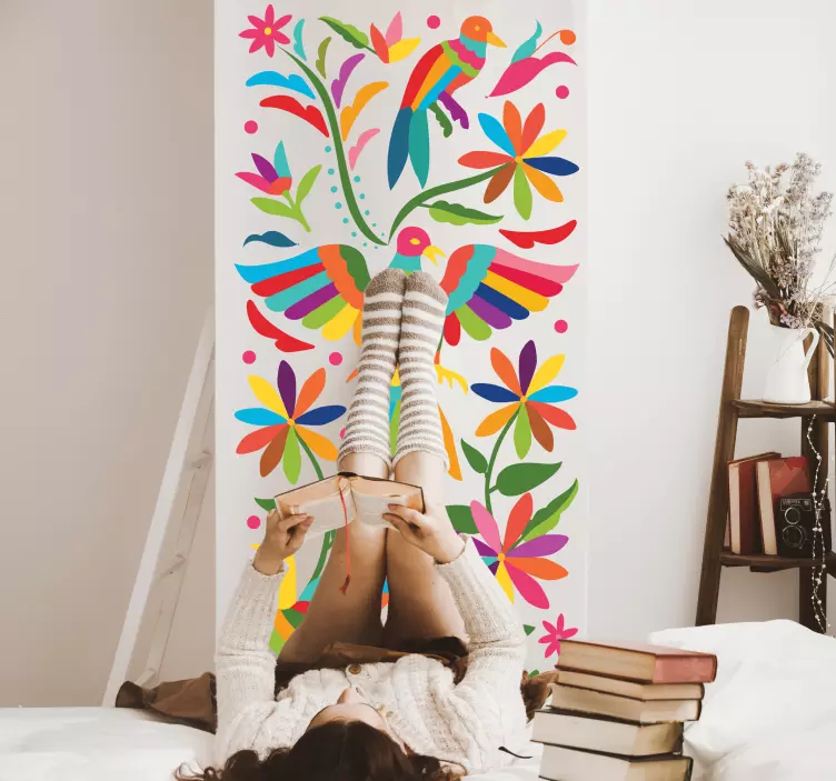Lively Flower Composition wall sticker - TenStickers