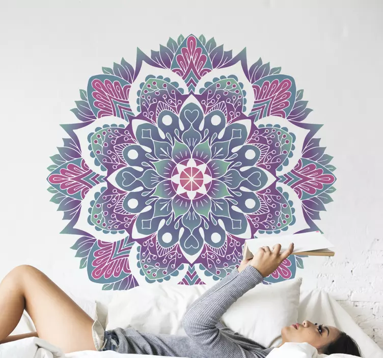 Location sticker in colorful mandala design - TenStickers
