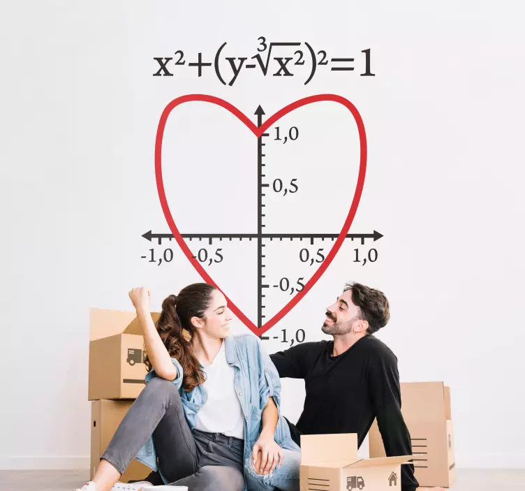 Love Equation Wall Sticker - TenStickers