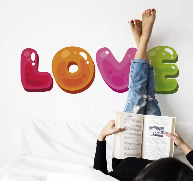 Love multicolor love sticker - TenStickers