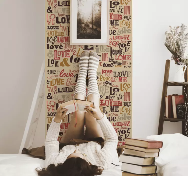 Love typography Love sticker - TenStickers