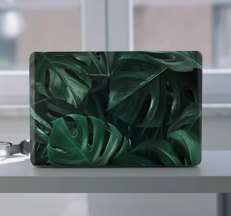 Lush Tropical Leaves laptop skin - TenStickers