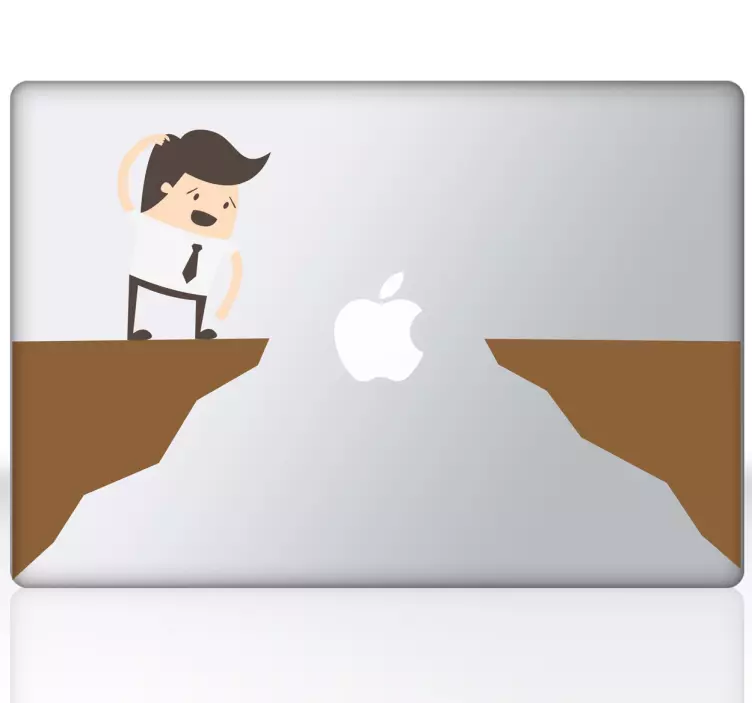Macbook jump into the void laptop sticker - TenStickers