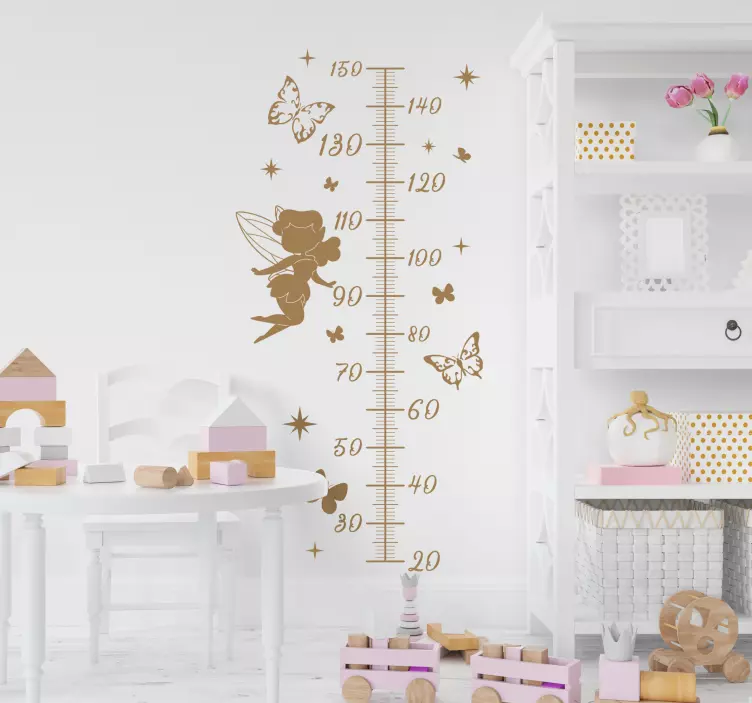 Magical fairy height chart wall sticker - TenStickers