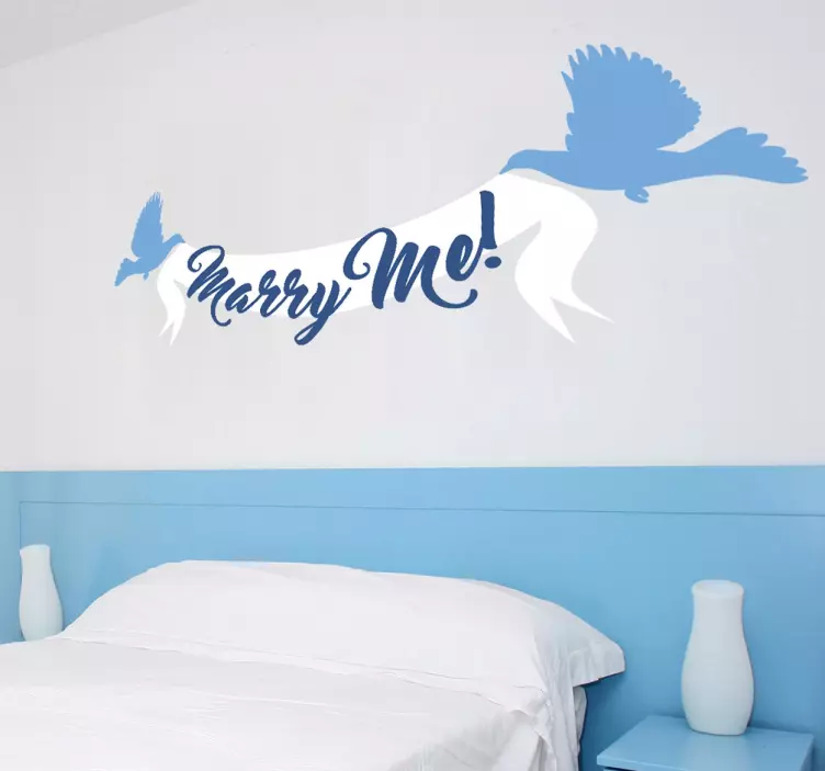 Marry Me Wall Sticker - TenStickers