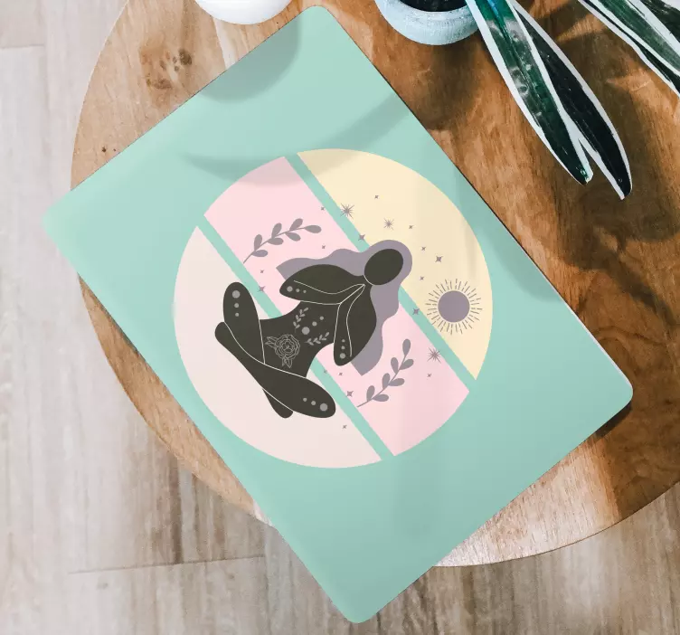 Meditating Woman Figure laptop skin - TenStickers